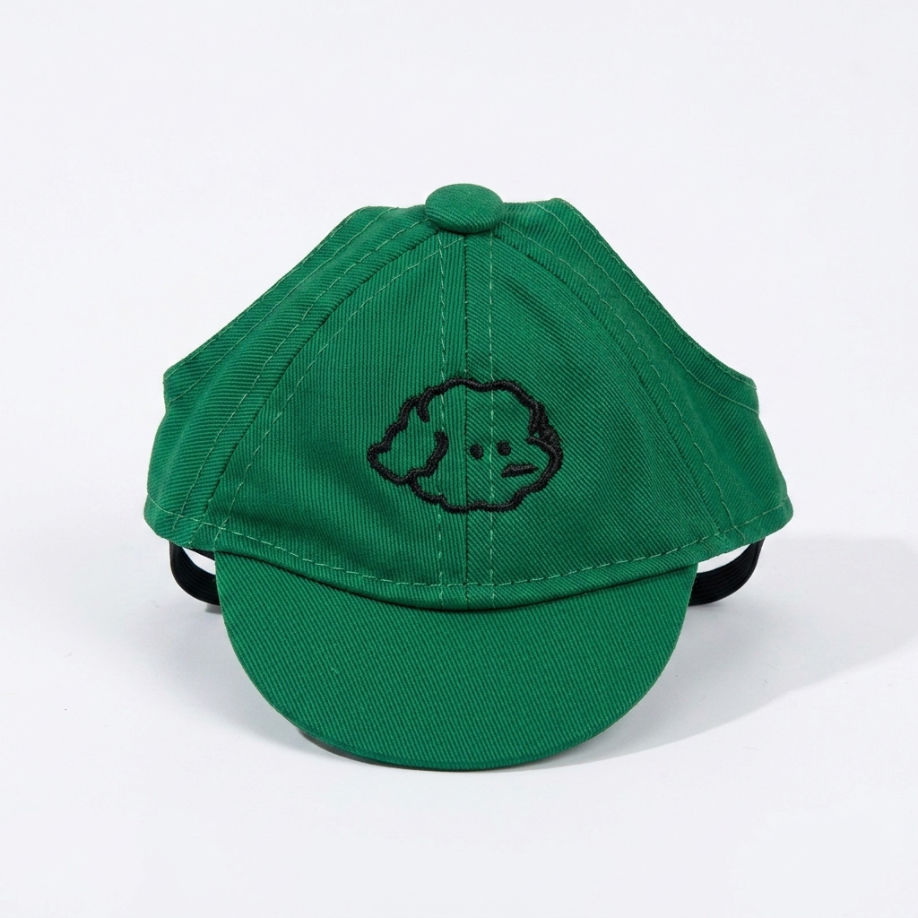 Adjustable Pet Sun Hat, Cartoon Dog Embroidered Pattern 