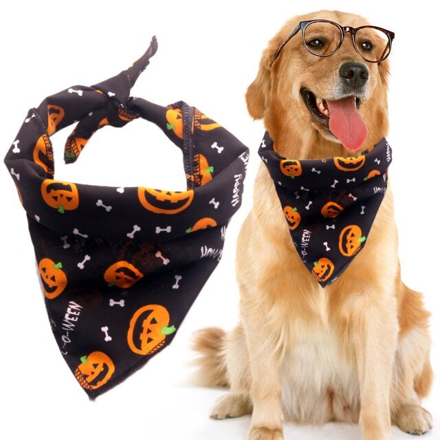 Halloween Themed Bandanas For Dogs-Paw Print Pad
