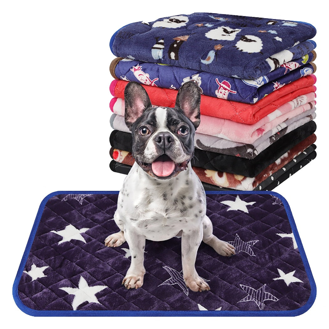 Velvet Blankets For Dogs-Paw Print Pad