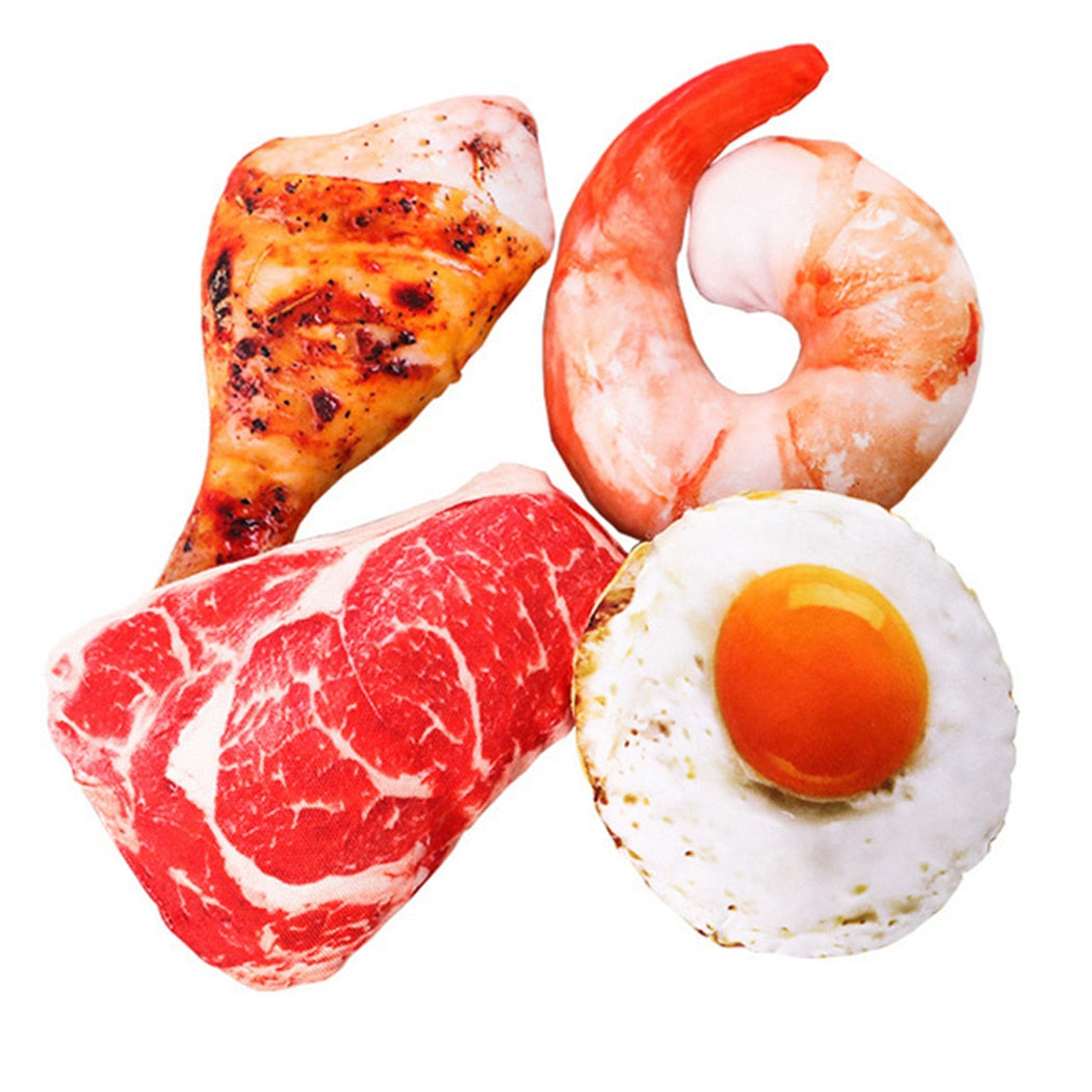 4 Piece Food-Shaped Set For Dogs-Paw Print Pad