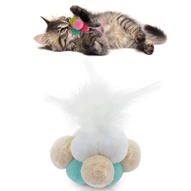 Cat Feather Bell Toy-Paw Print Pad
