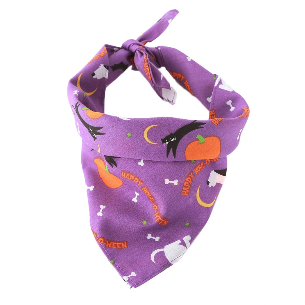 Halloween Themed Bandanas For Dogs-Paw Print Pad