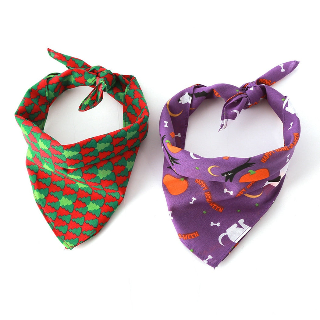Halloween Themed Bandanas For Dogs-Paw Print Pad