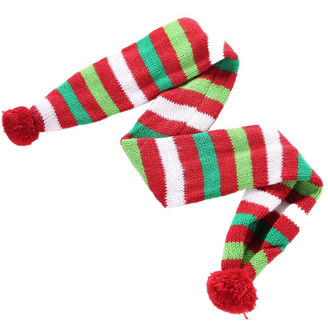 Christmas Stripe Scarf For Dog-Paw Print Pad