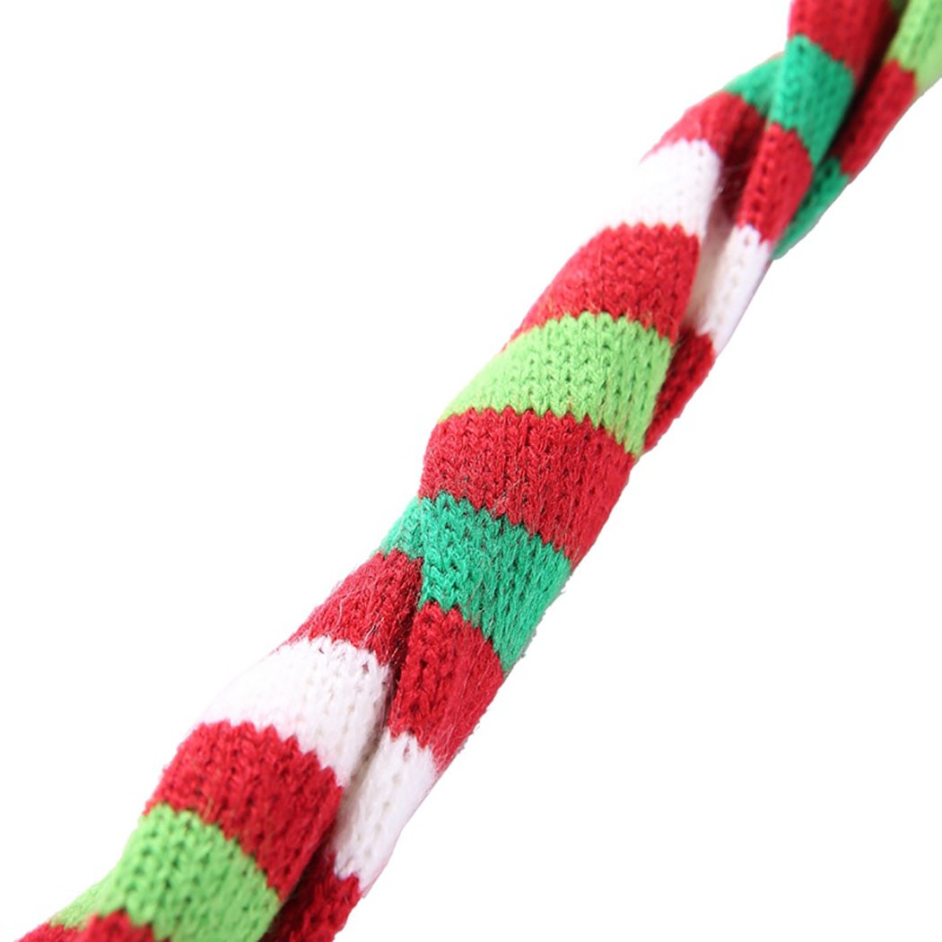 Christmas Stripe Scarf For Dog-Paw Print Pad