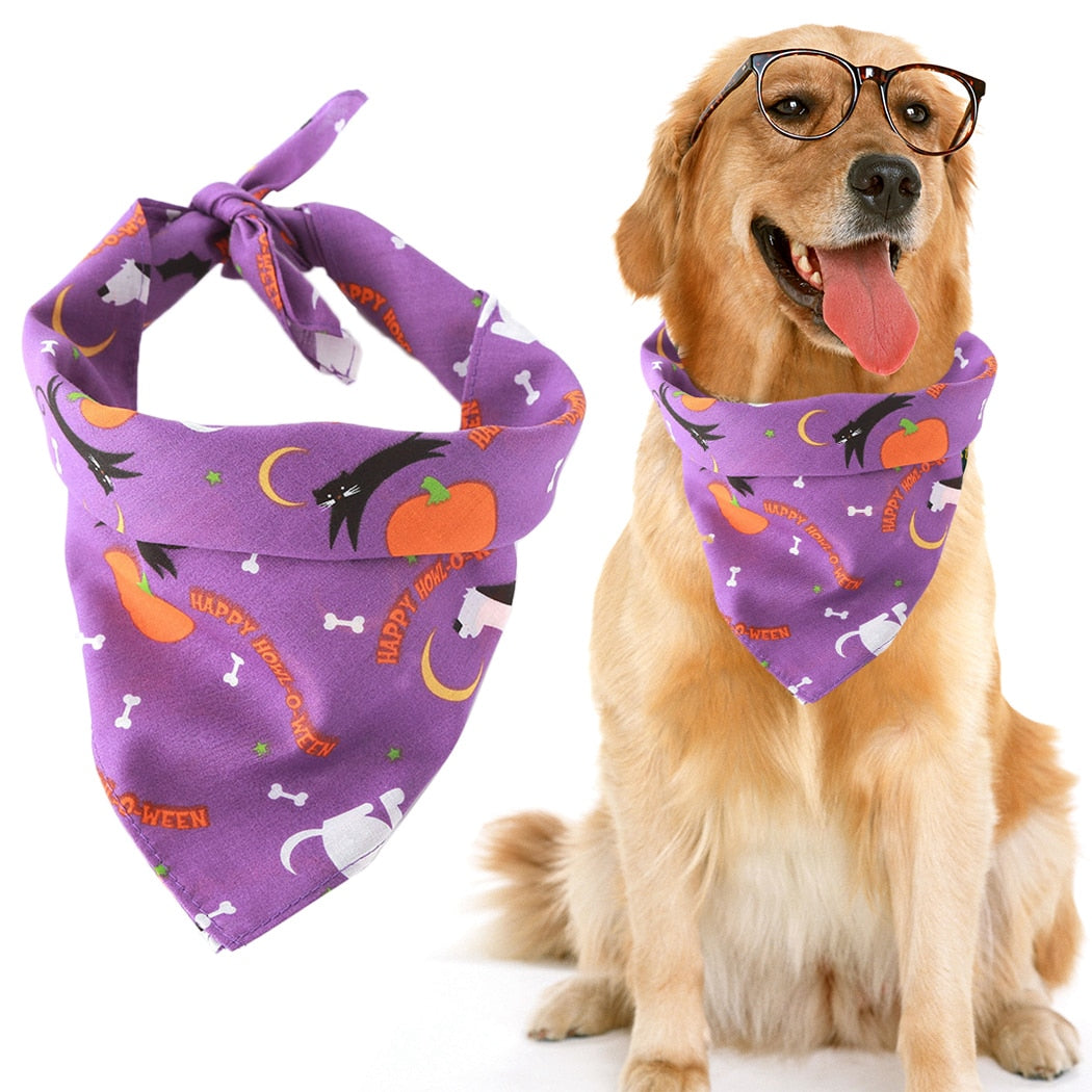 Halloween Themed Bandanas For Dogs-Paw Print Pad