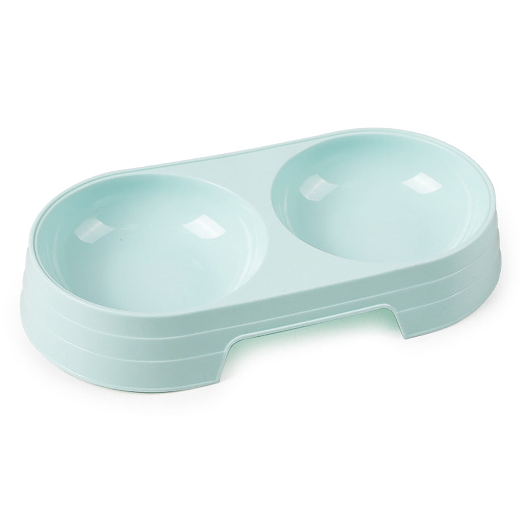 Double Non-Slip Bowl For Cats-Paw Print Pad