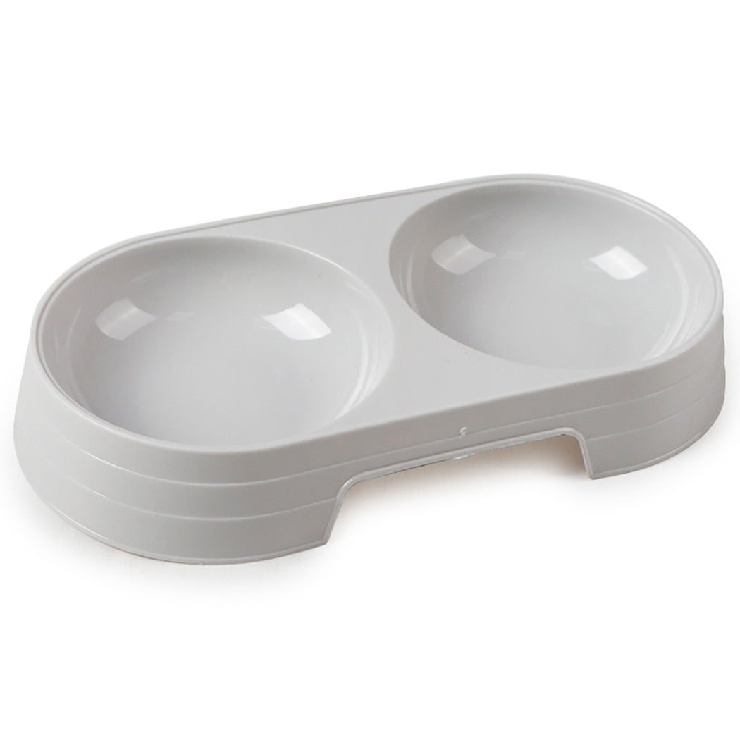 Double Non-Slip Bowl For Cats-Paw Print Pad