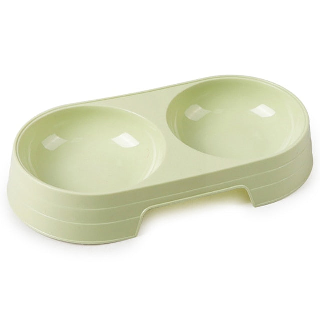 Double Non-Slip Bowl For Cats-Paw Print Pad