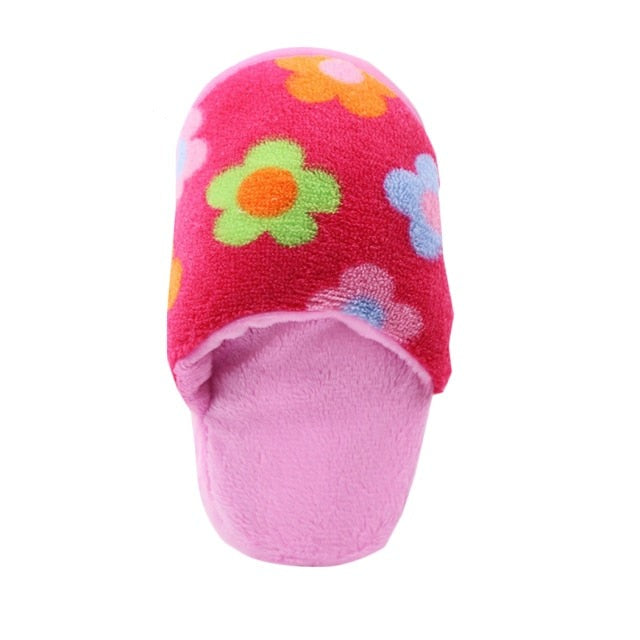 Squeaky Slipper Toy For Dogs-Paw Print Pad