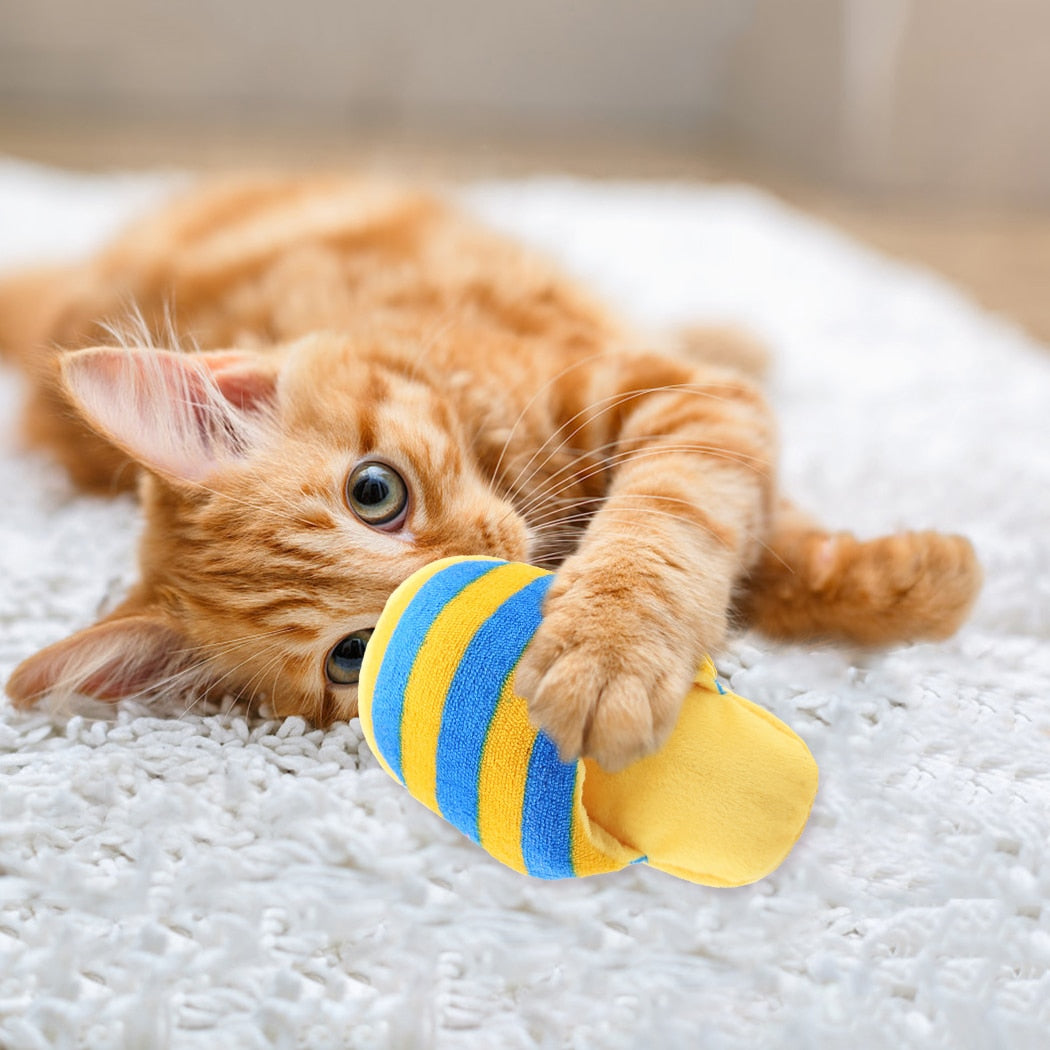 Squeaky Slipper Toy For Dogs-Paw Print Pad