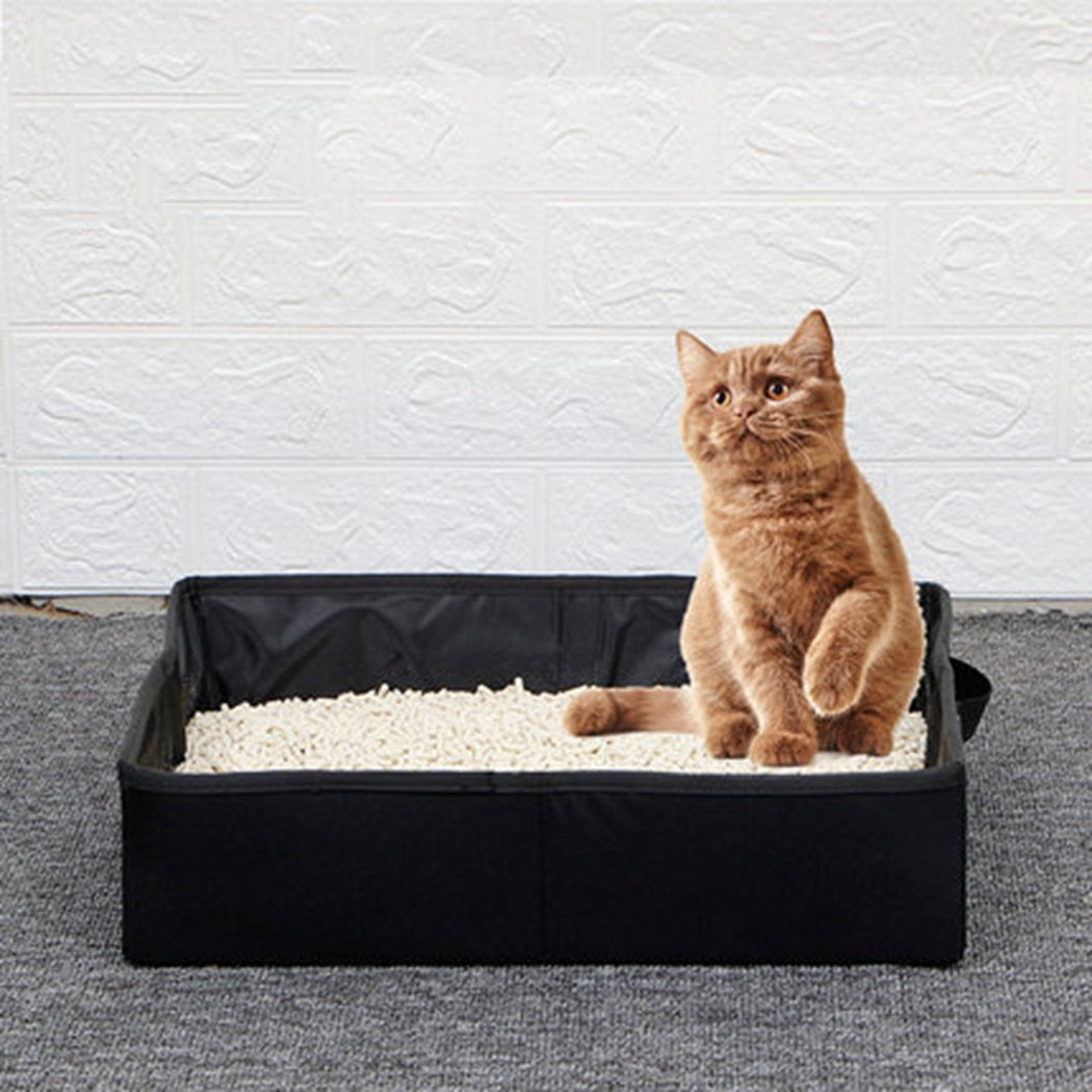Cloth Litter Box For Cats-Paw Print Pad