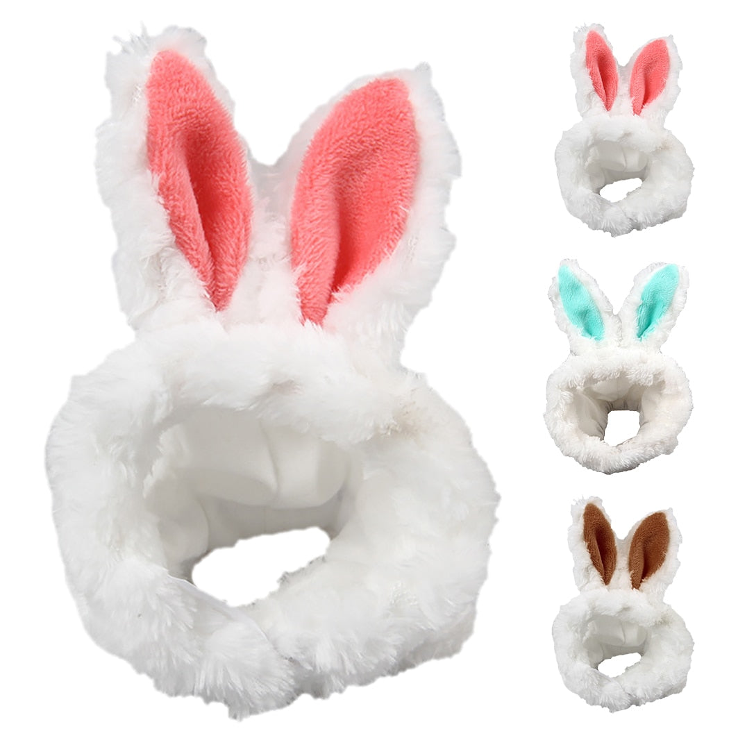 Cute Rabbit Ear Costume For Dogs-Paw Print Pad