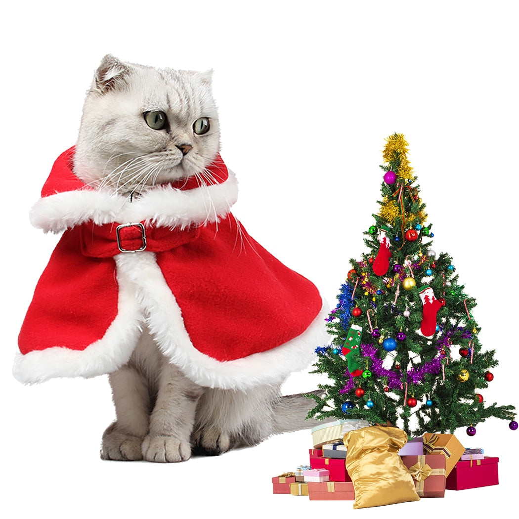 Christmas Costume Cloak For Cat-Paw Print Pad