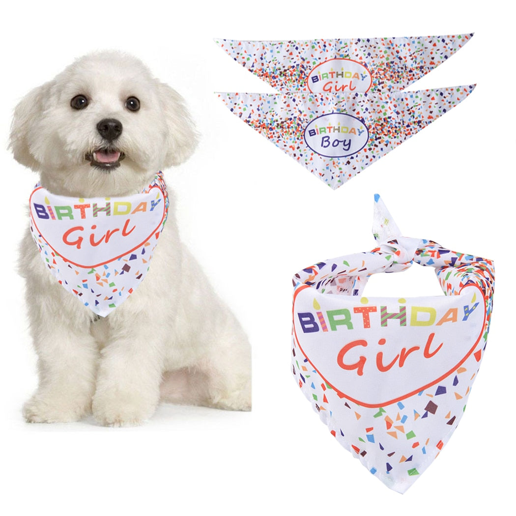 Birthday Confetti Bandana For Dogs-Paw Print Pad