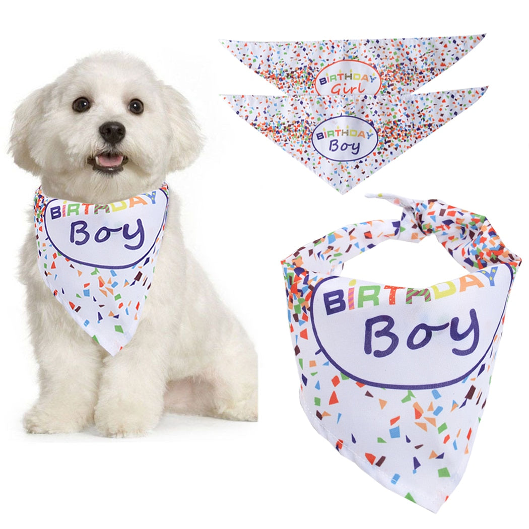 Birthday Confetti Bandana For Dogs-Paw Print Pad