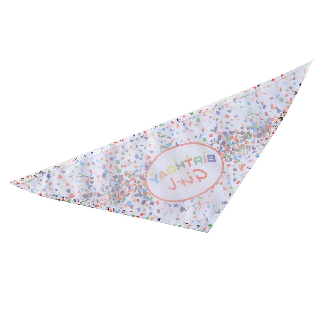 Birthday Confetti Bandana For Dogs-Paw Print Pad