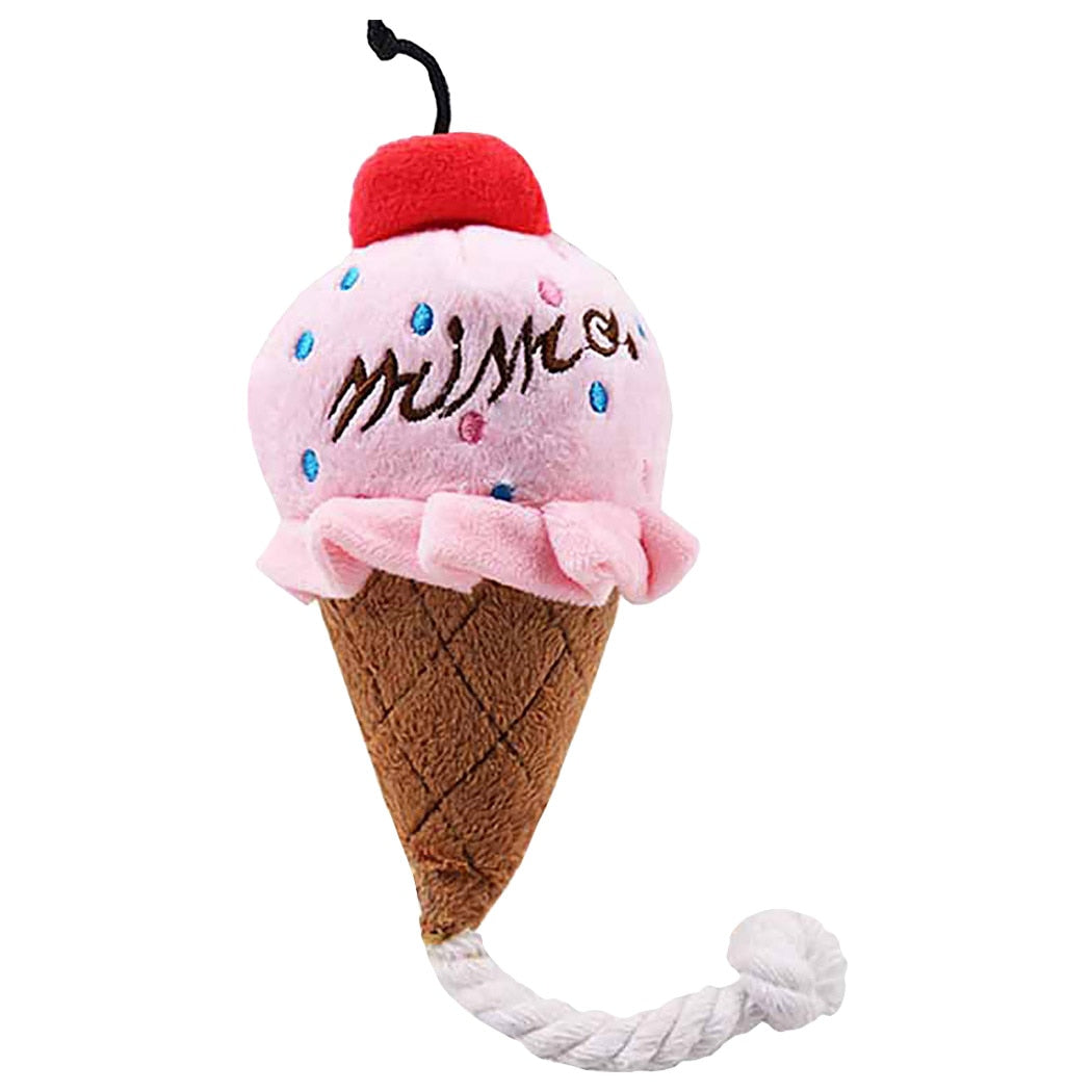 Squeaky Ice Cream Toy For Dogs-Paw Print Pad