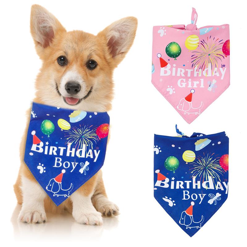 Birthday Bandana For Dog-Paw Print Pad