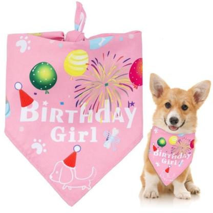 Birthday Bandana For Dog-Paw Print Pad