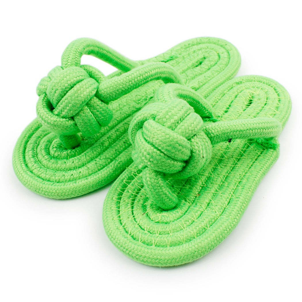 Flip-Flop Chew Toy For Dog-Paw Print Pad