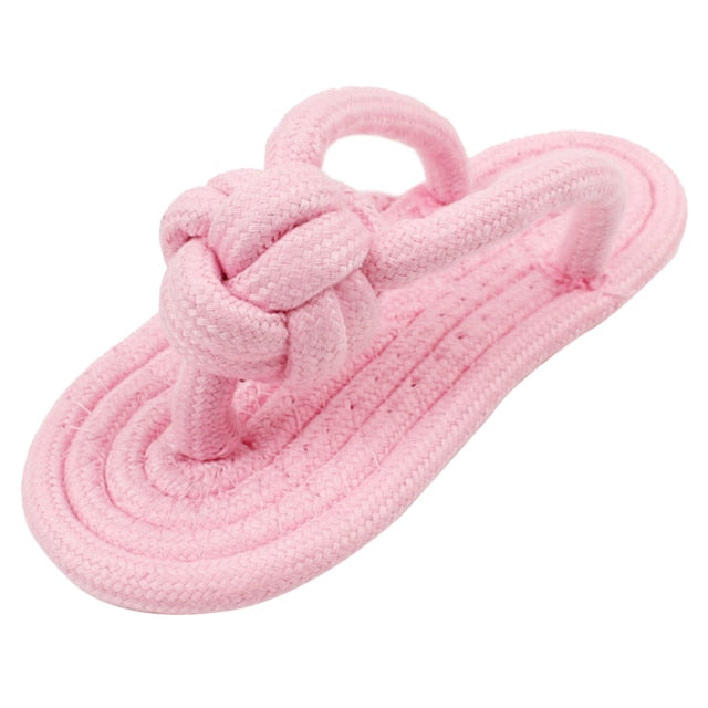 Flip-Flop Chew Toy For Dog-Paw Print Pad