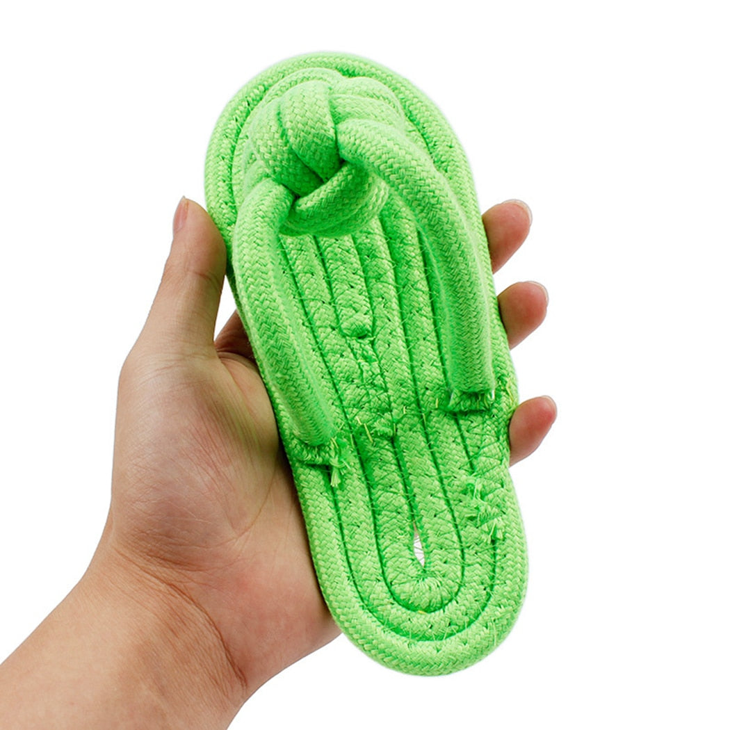 Flip-Flop Chew Toy For Dog-Paw Print Pad
