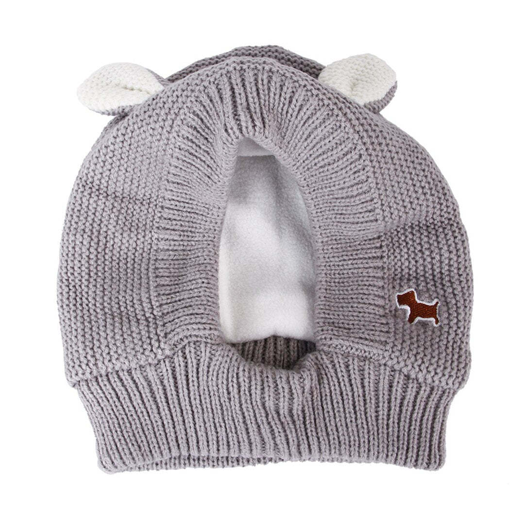 Knitted Hat For Dogs-Paw Print Pad
