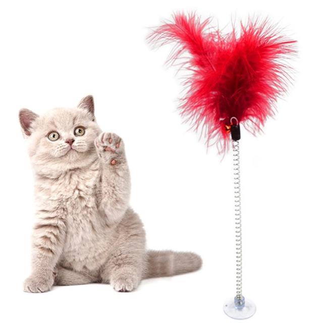 Feather Toy With Bell For Cats-Paw Print Pad