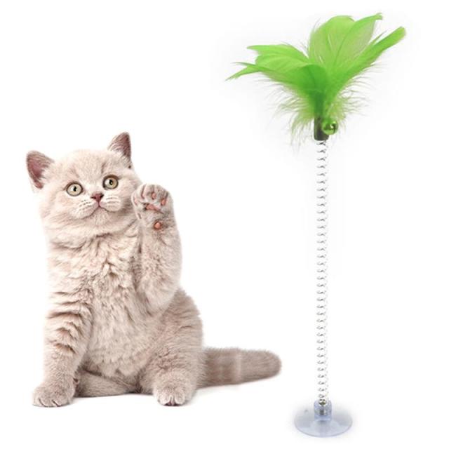 Feather Toy With Bell For Cats-Paw Print Pad