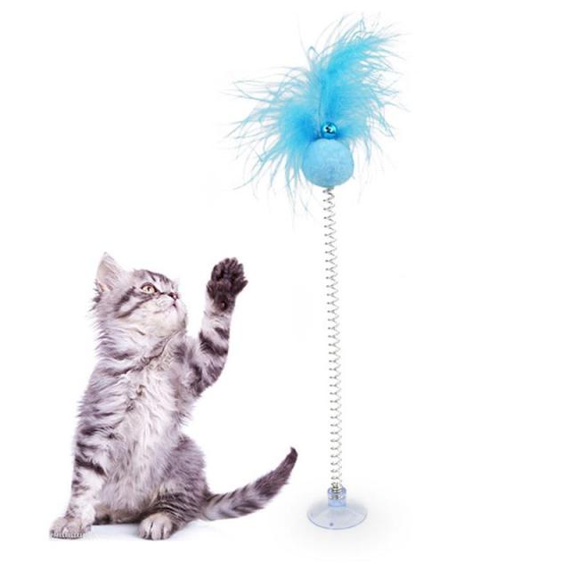 Feather Toy With Bell For Cats-Paw Print Pad