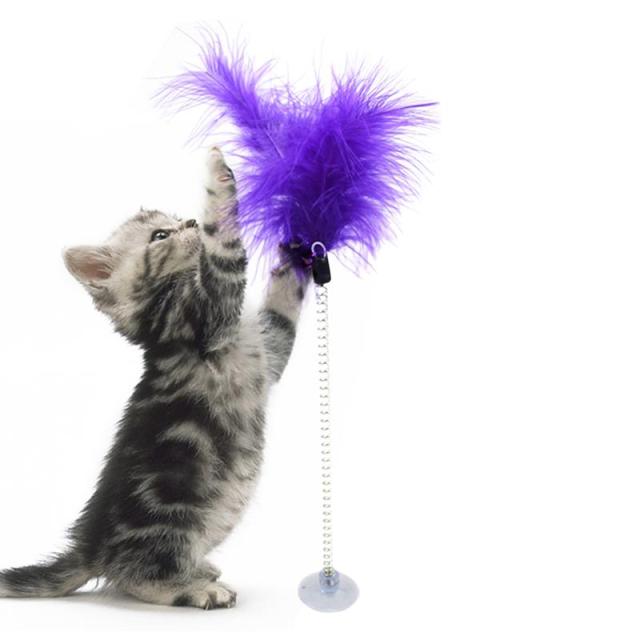 Feather Toy With Bell For Cats-Paw Print Pad