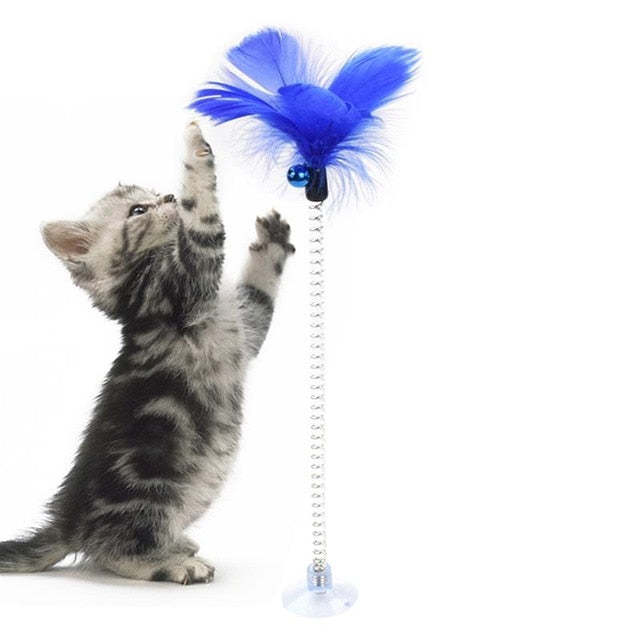 Feather Toy With Bell For Cats-Paw Print Pad