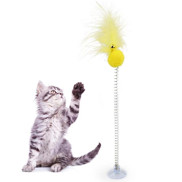 Feather Toy With Bell For Cats-Paw Print Pad