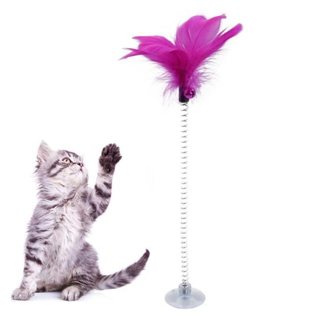 Feather Toy With Bell For Cats-Paw Print Pad