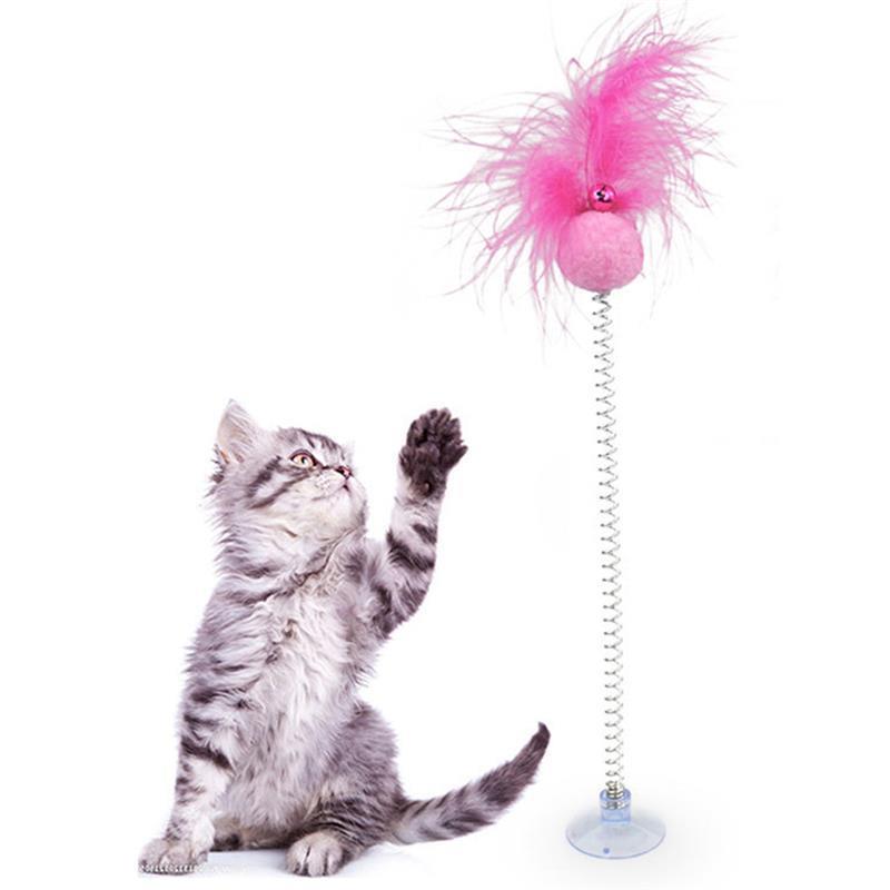 Feather Toy With Bell For Cats-Paw Print Pad