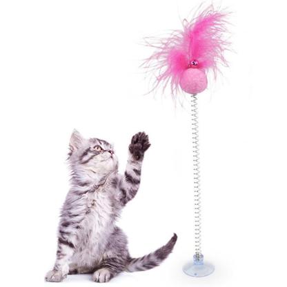 Feather Toy With Bell For Cats-Paw Print Pad