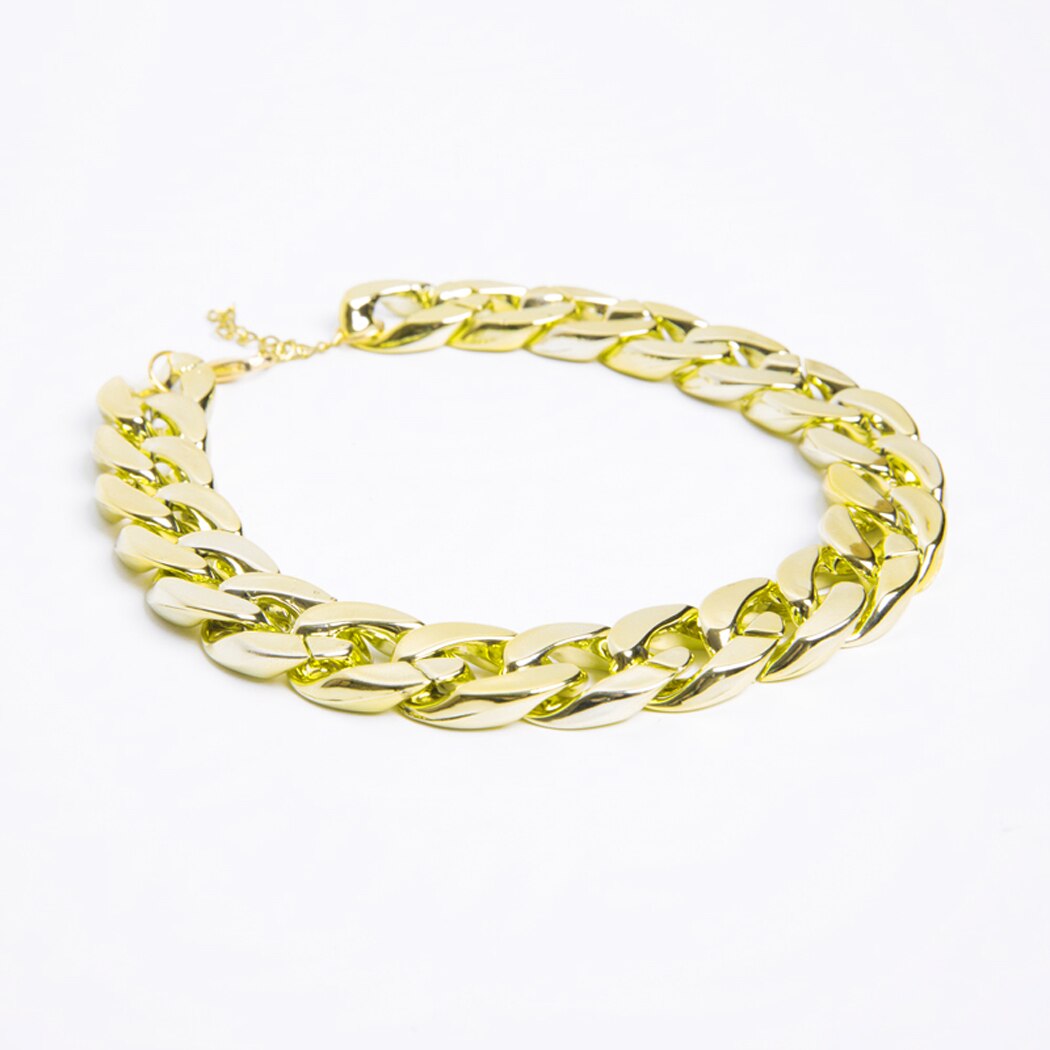 Gold Plated Chain Collar For Dogs-Paw Print Pad