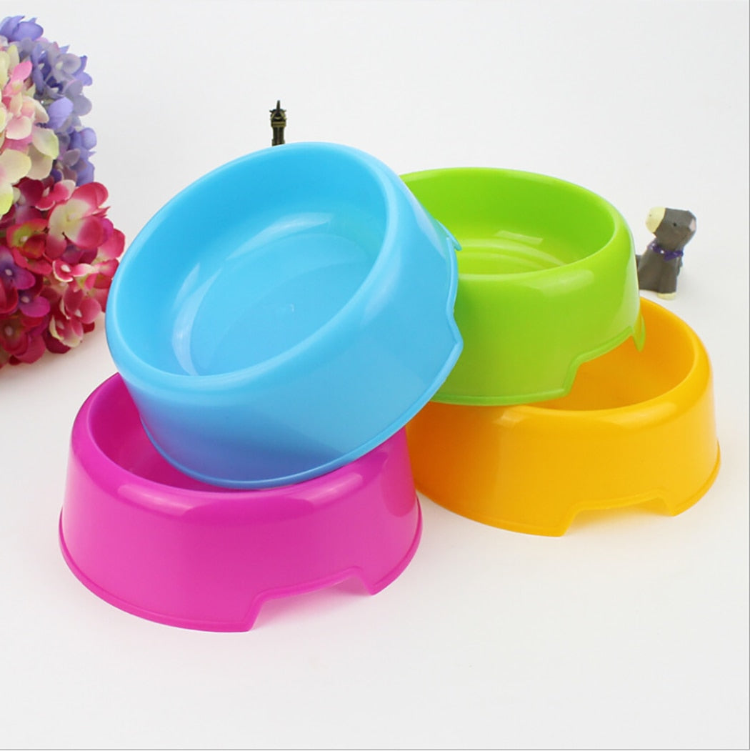Plastic Food Bowl For Dog-Paw Print Pad
