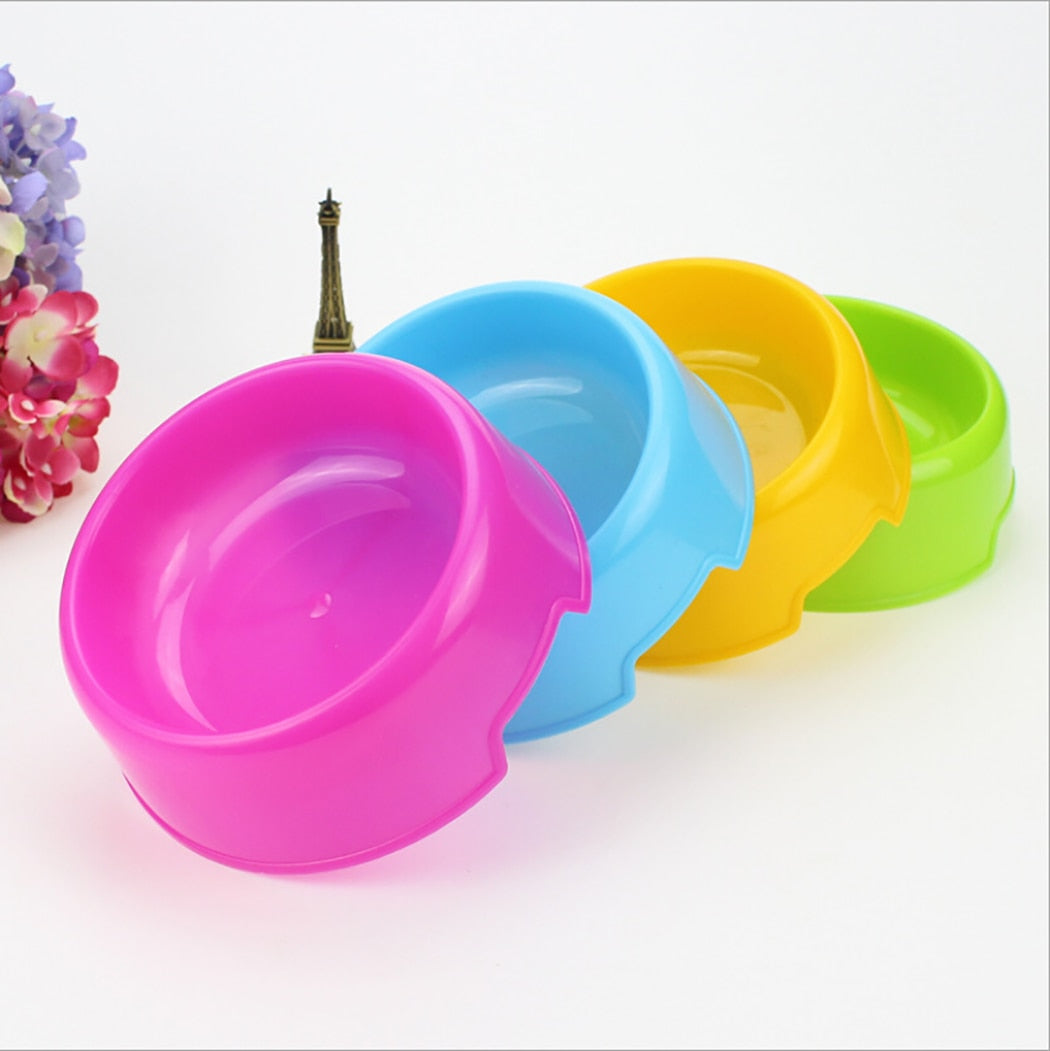 Plastic Food Bowl For Dog-Paw Print Pad
