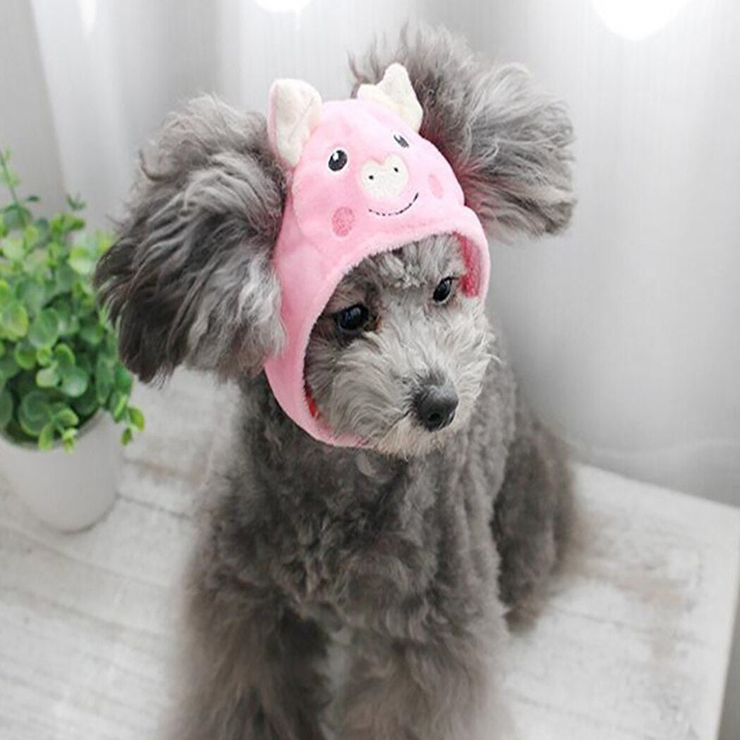 Pig Costume Hat For Dogs-Paw Print Pad