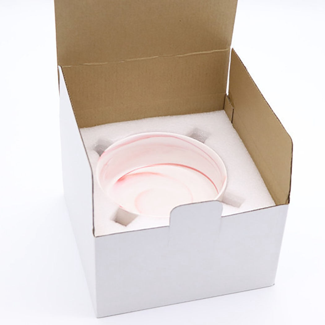 Marble Food Bowl For Cat-Paw Print Pad