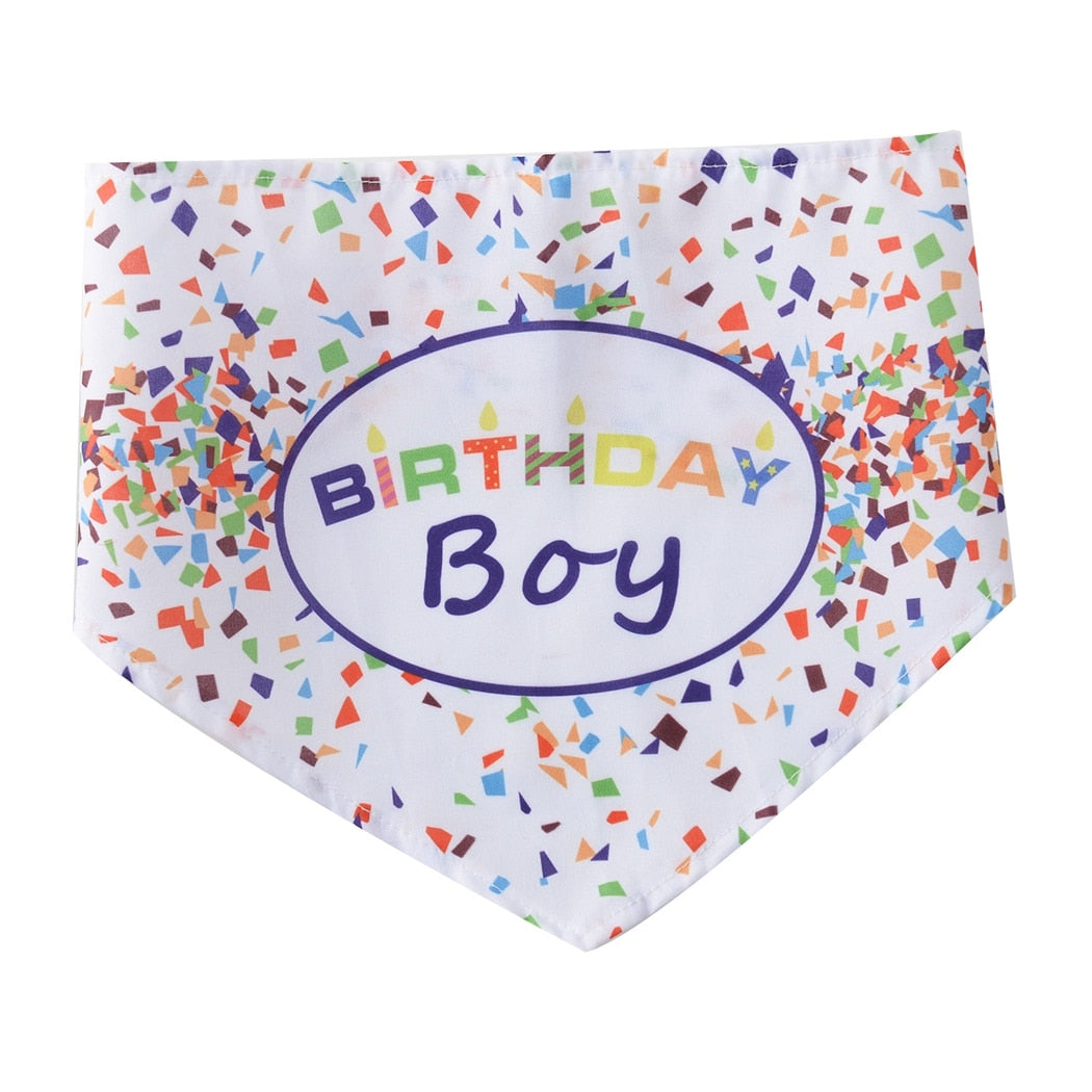 Birthday Confetti Bandana For Dogs-Paw Print Pad
