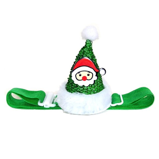 Glitter Christmas Hats For Dogs-Paw Print Pad