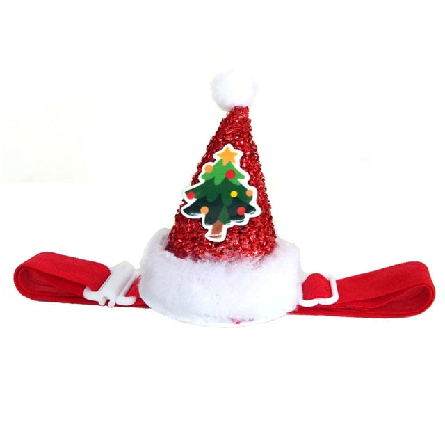 Glitter Christmas Hats For Dogs-Paw Print Pad