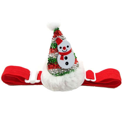 Glitter Christmas Hats For Dogs-Paw Print Pad
