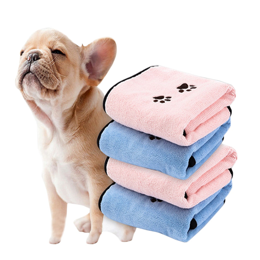 Bath Towels For Dog-Paw Print Pad