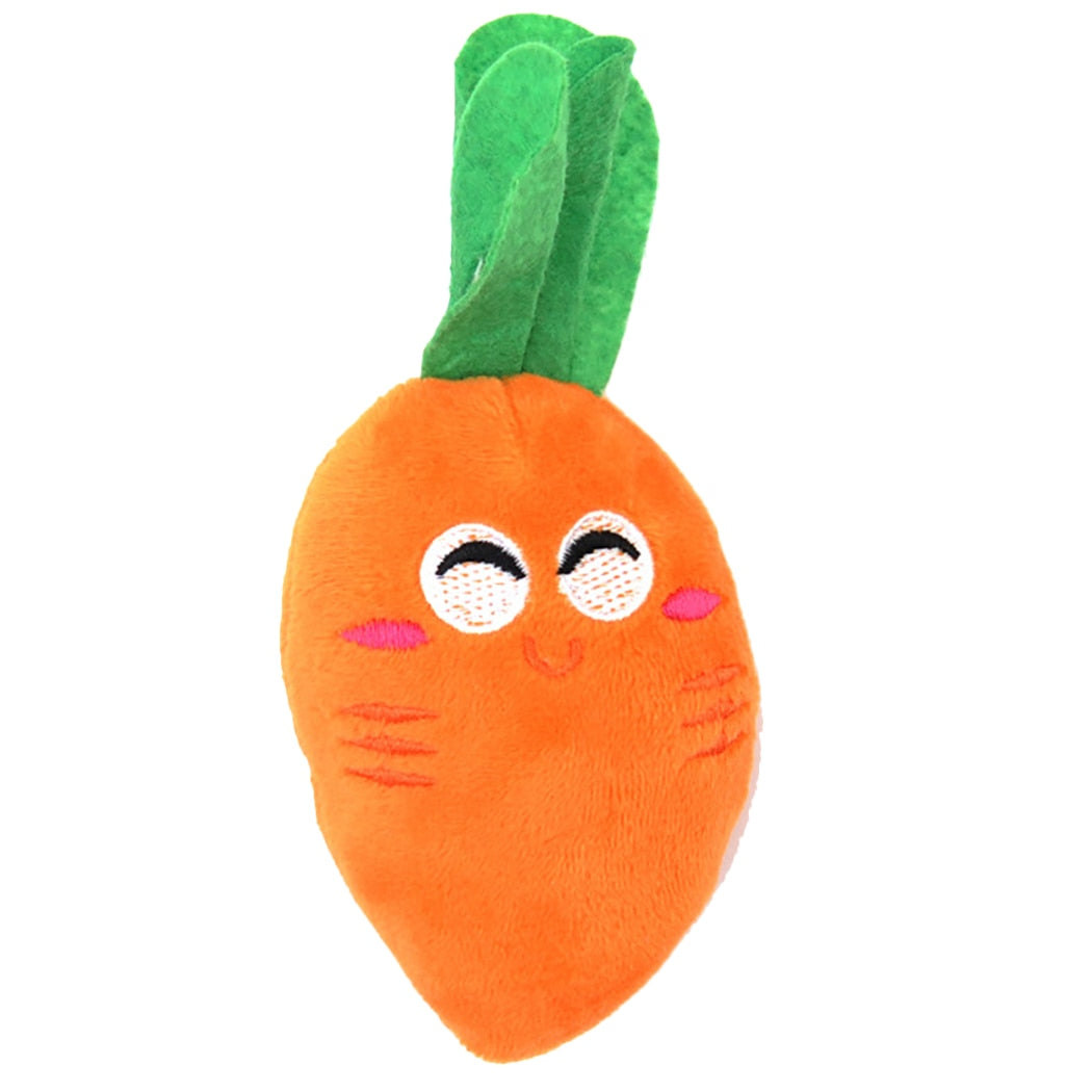 Stuffed Carrot Squeaking Toys For Dogs-Paw Print Pad