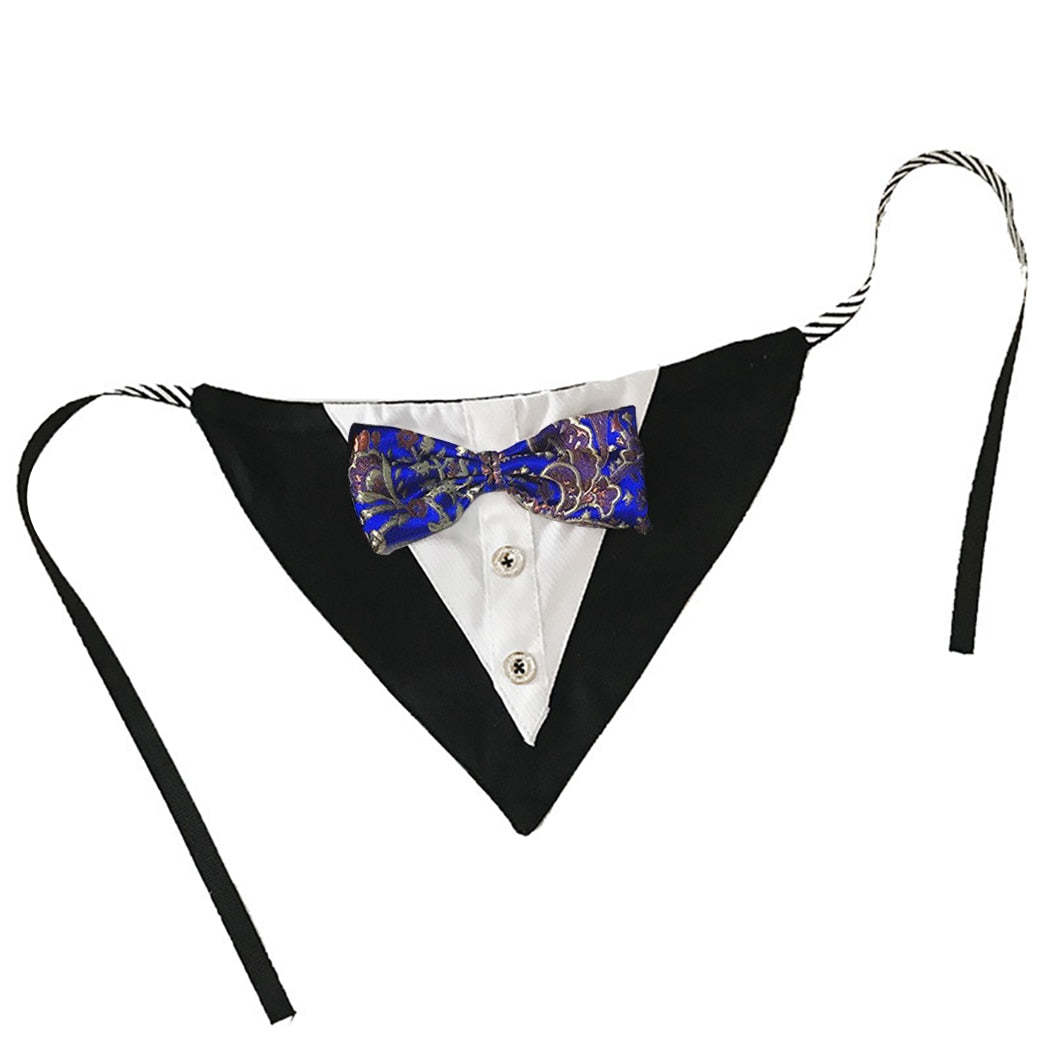 Collar Tie Triangle Clothing Neckerchief For Dog-Paw Print Pad