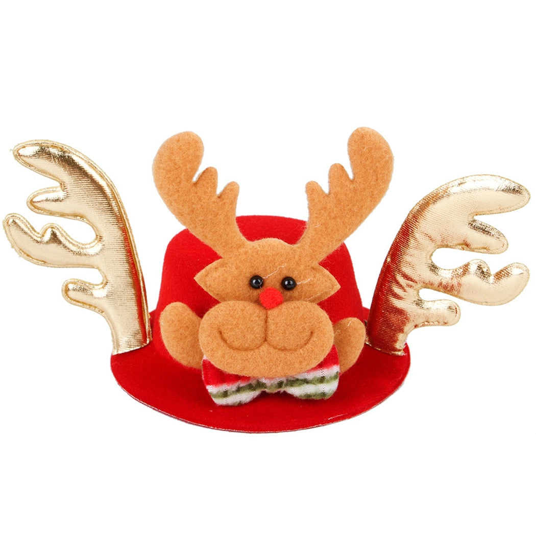 Christmas Elk Santa Snowman Hat For Cats-Paw Print Pad